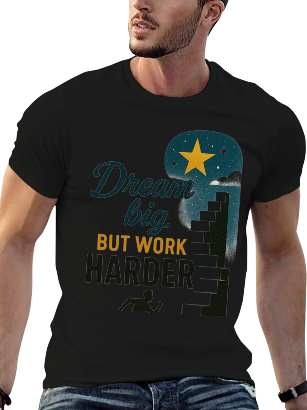 Dream Big Work Harder Graphic Tee