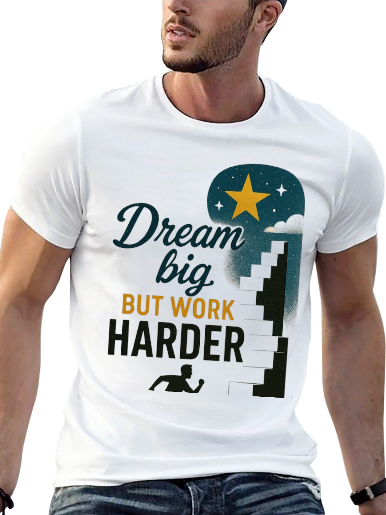 Dream Big Work Harder Graphic Tee