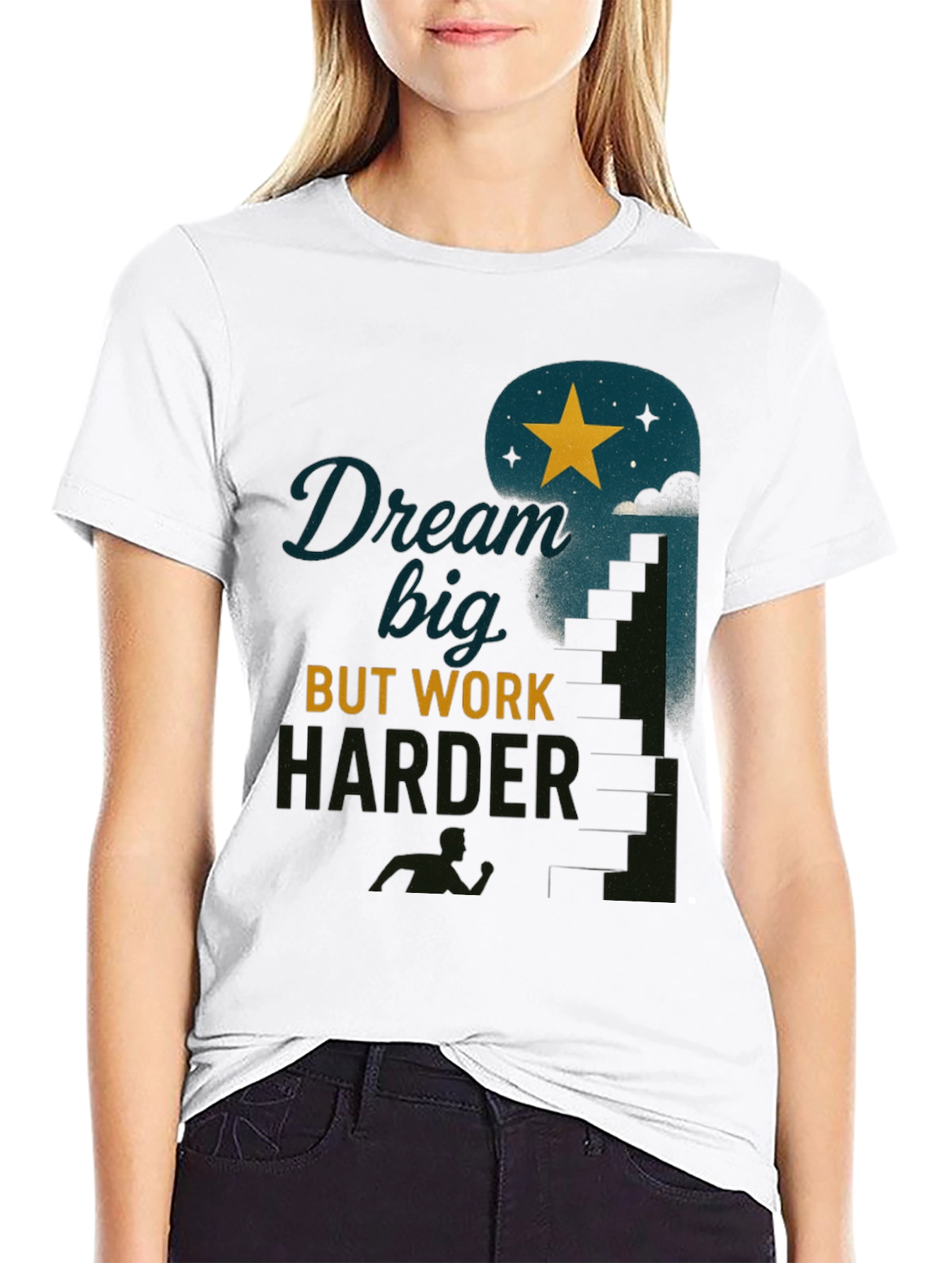 Dream Big Work Harder Graphic Tee