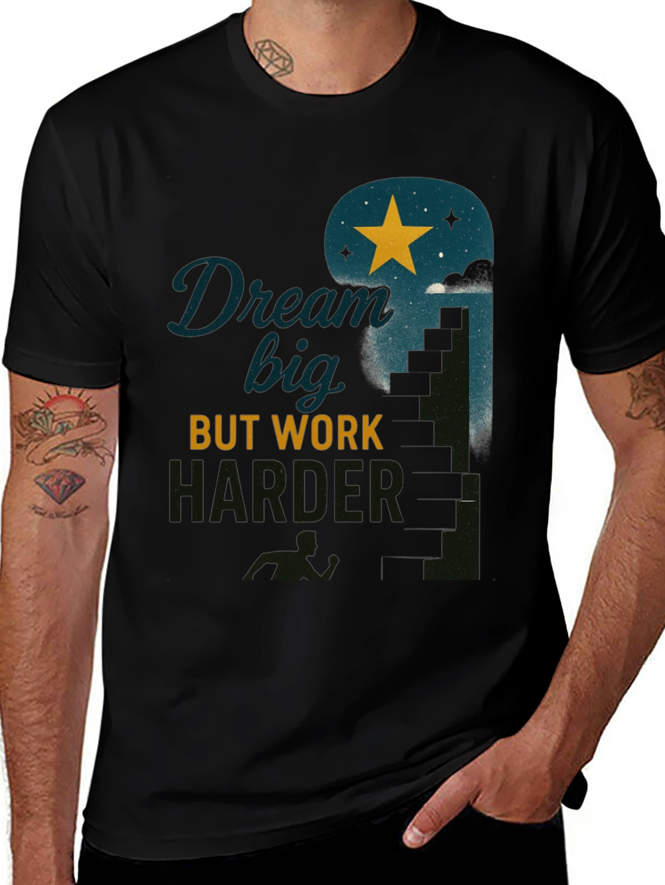 Dream Big Work Harder Graphic Tee
