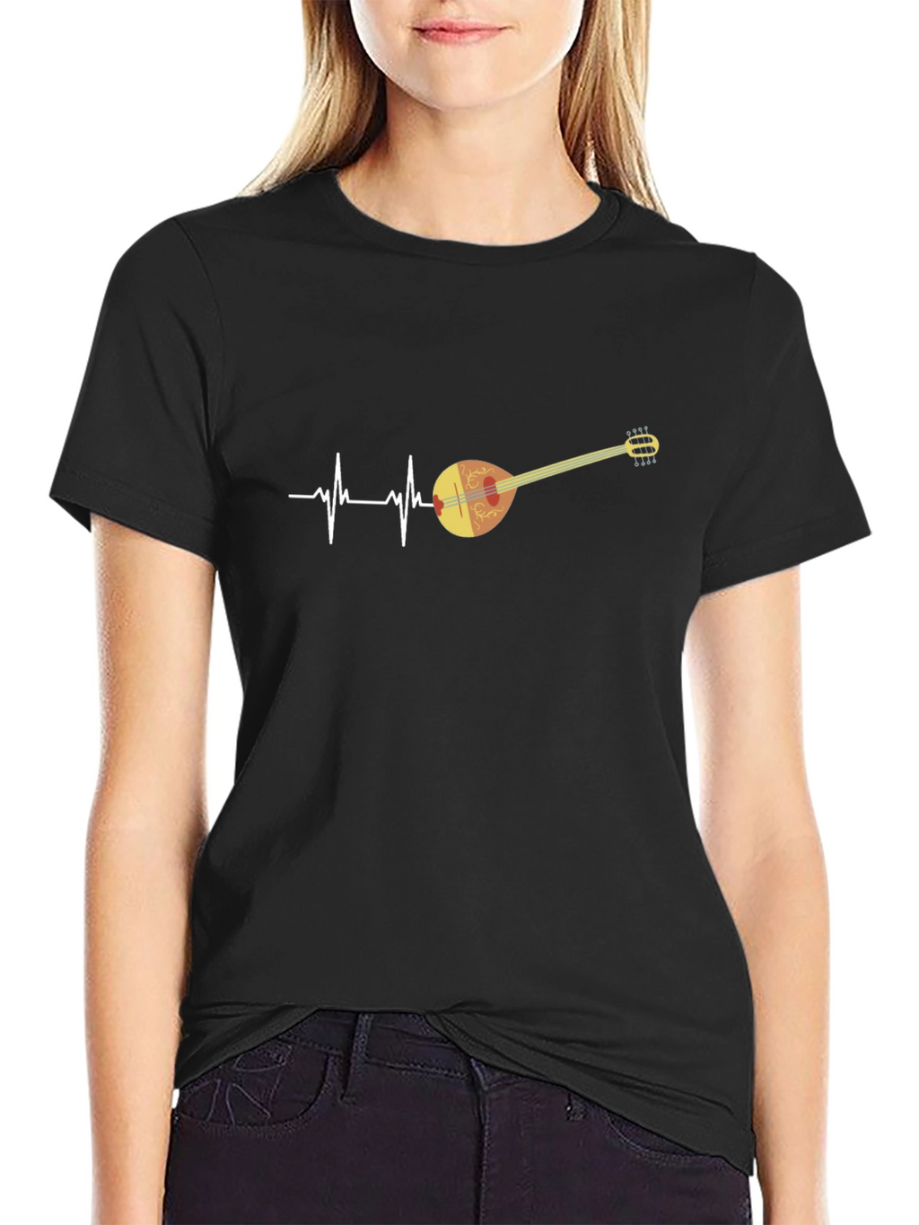 Bouzouki Heartbeat T-Shirt - Music Lover Tee