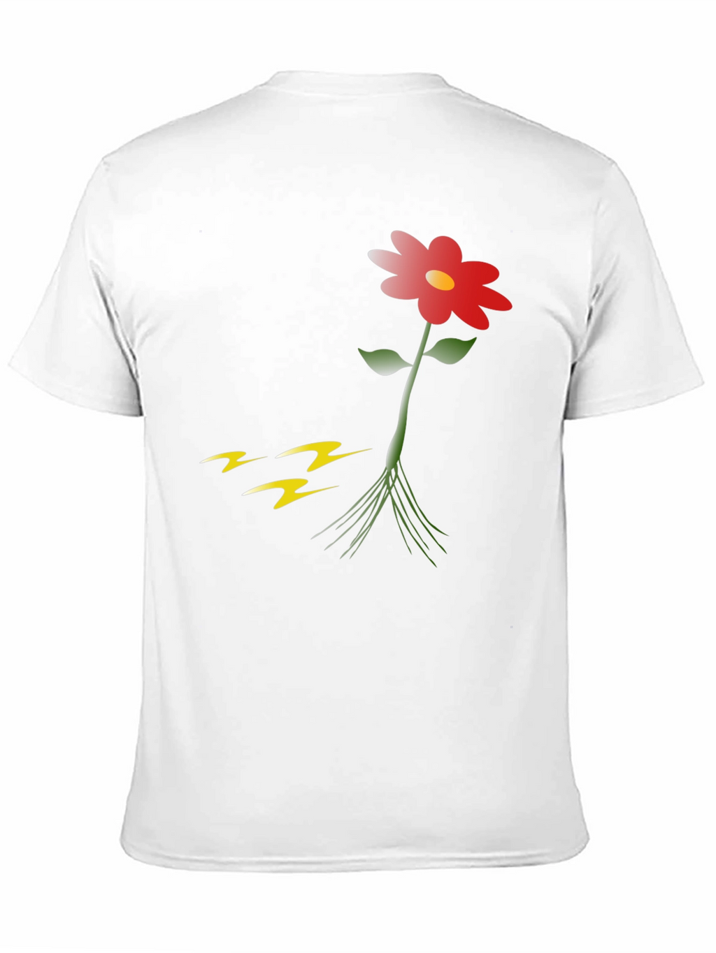 Flower Graphic Print Black T-Shirt