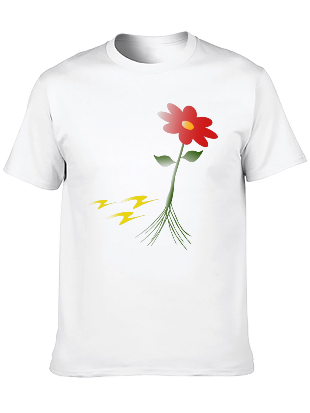 Flower Graphic Print Black T-Shirt