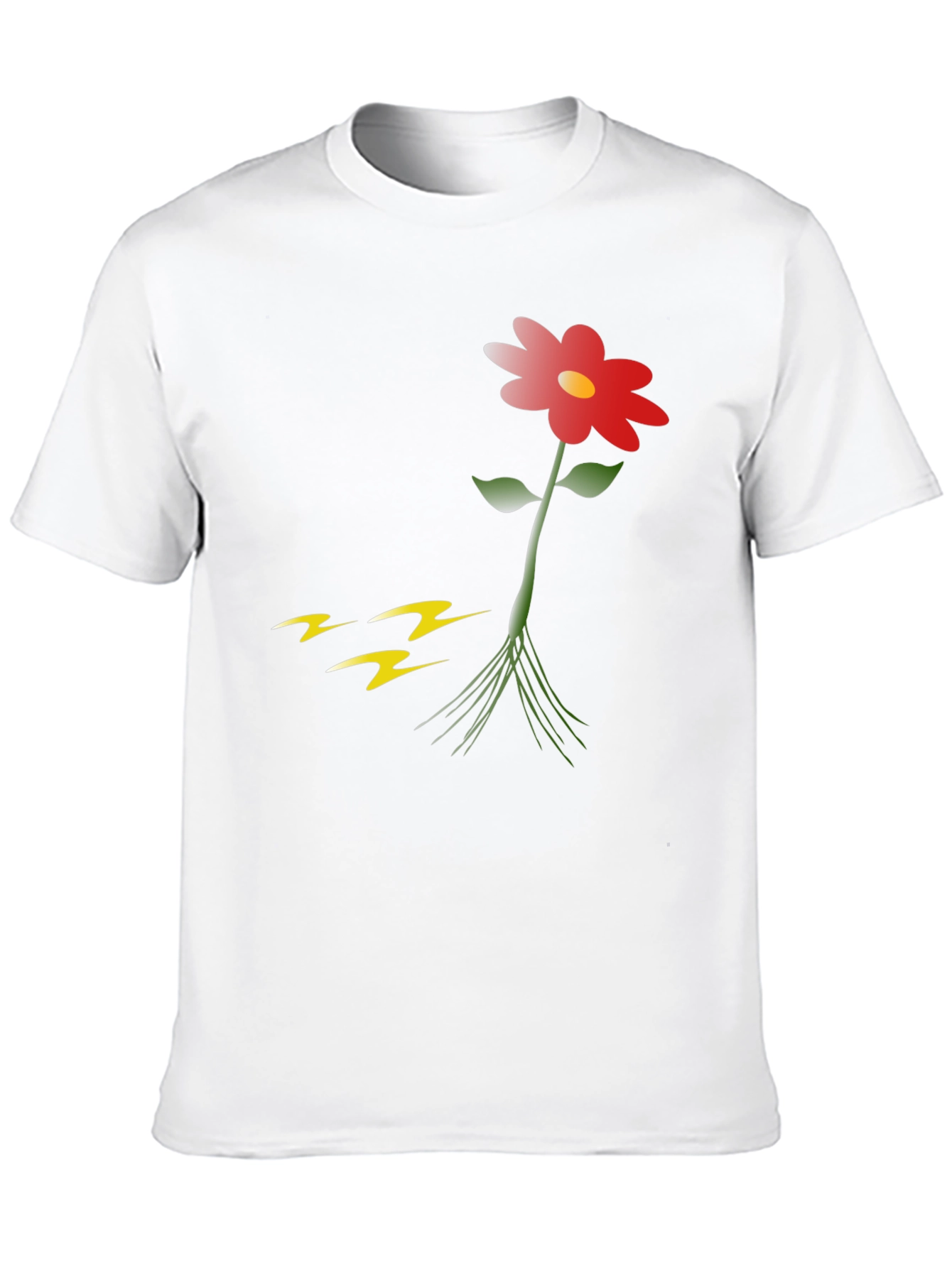 Flower Graphic Print Black T-Shirt