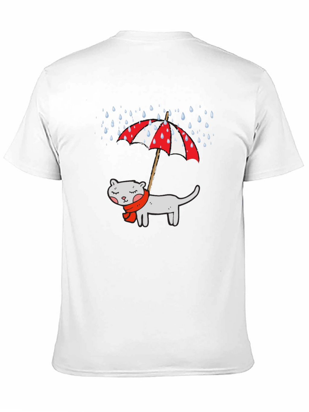 Cat Under Umbrella Graphic T-Shirt