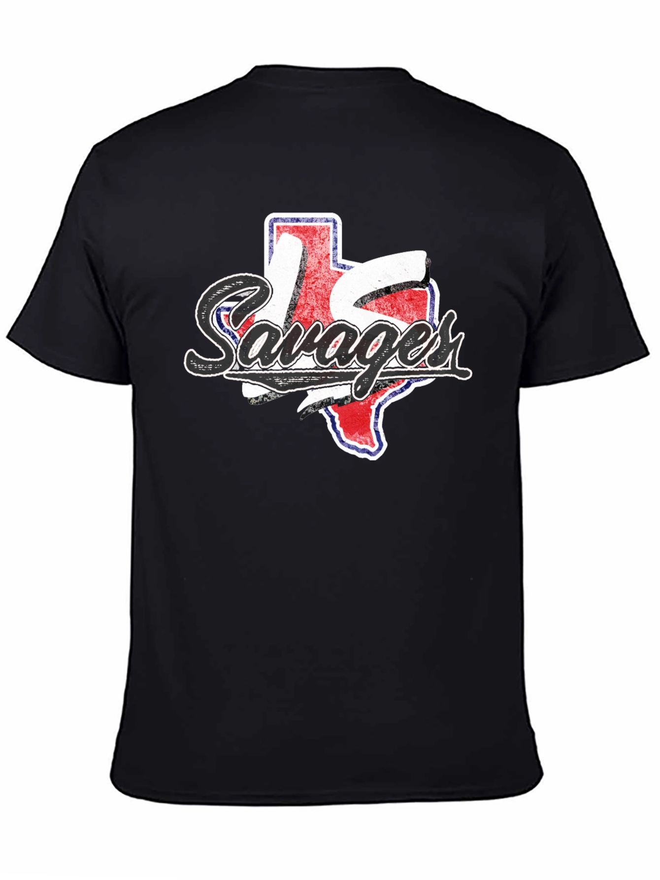 Texas Savages Graphic Tee - Black Cotton Casual Shirt