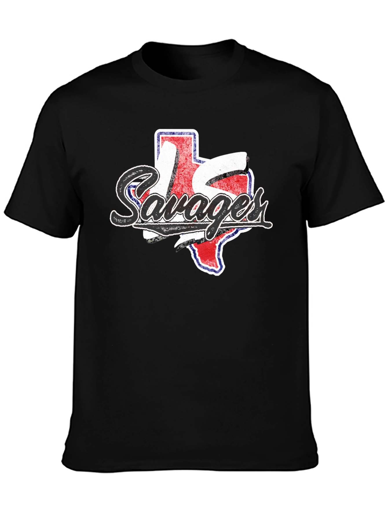 Texas Savages Graphic Tee - Black Cotton Casual Shirt