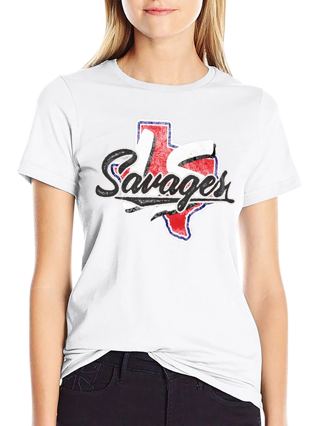 Texas Savages Graphic Tee - Black Cotton Casual Shirt