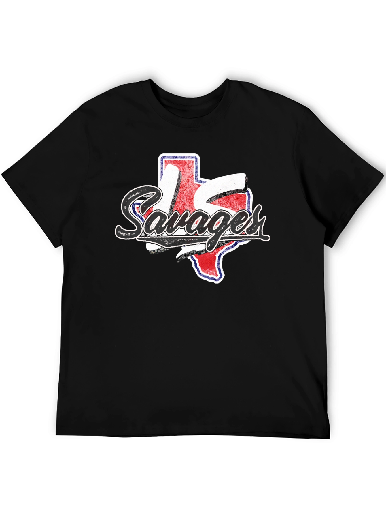Texas Savages Graphic Tee - Black Cotton Casual Shirt