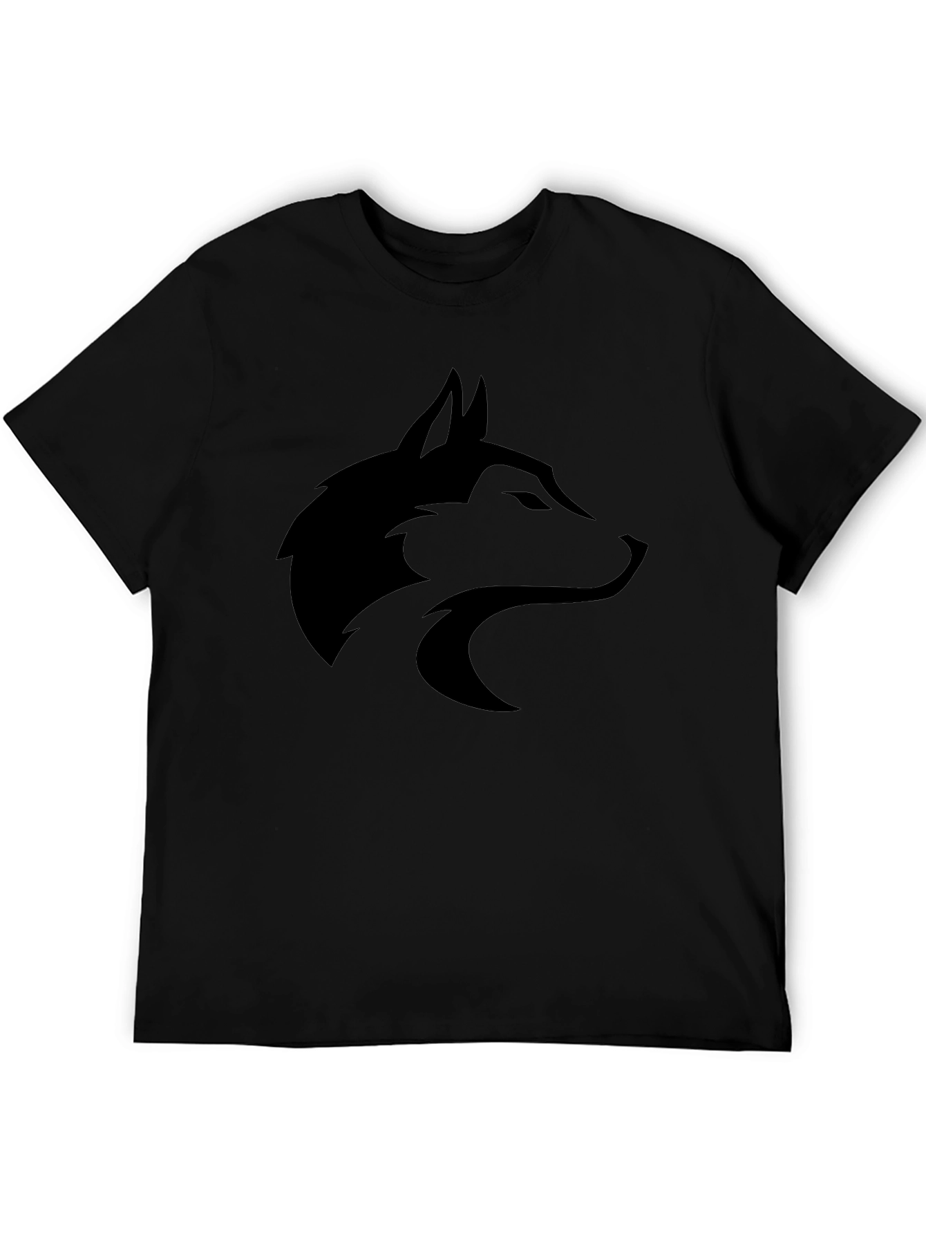 Black Wolf Graphic Tee - Stylish Unisex Shirt