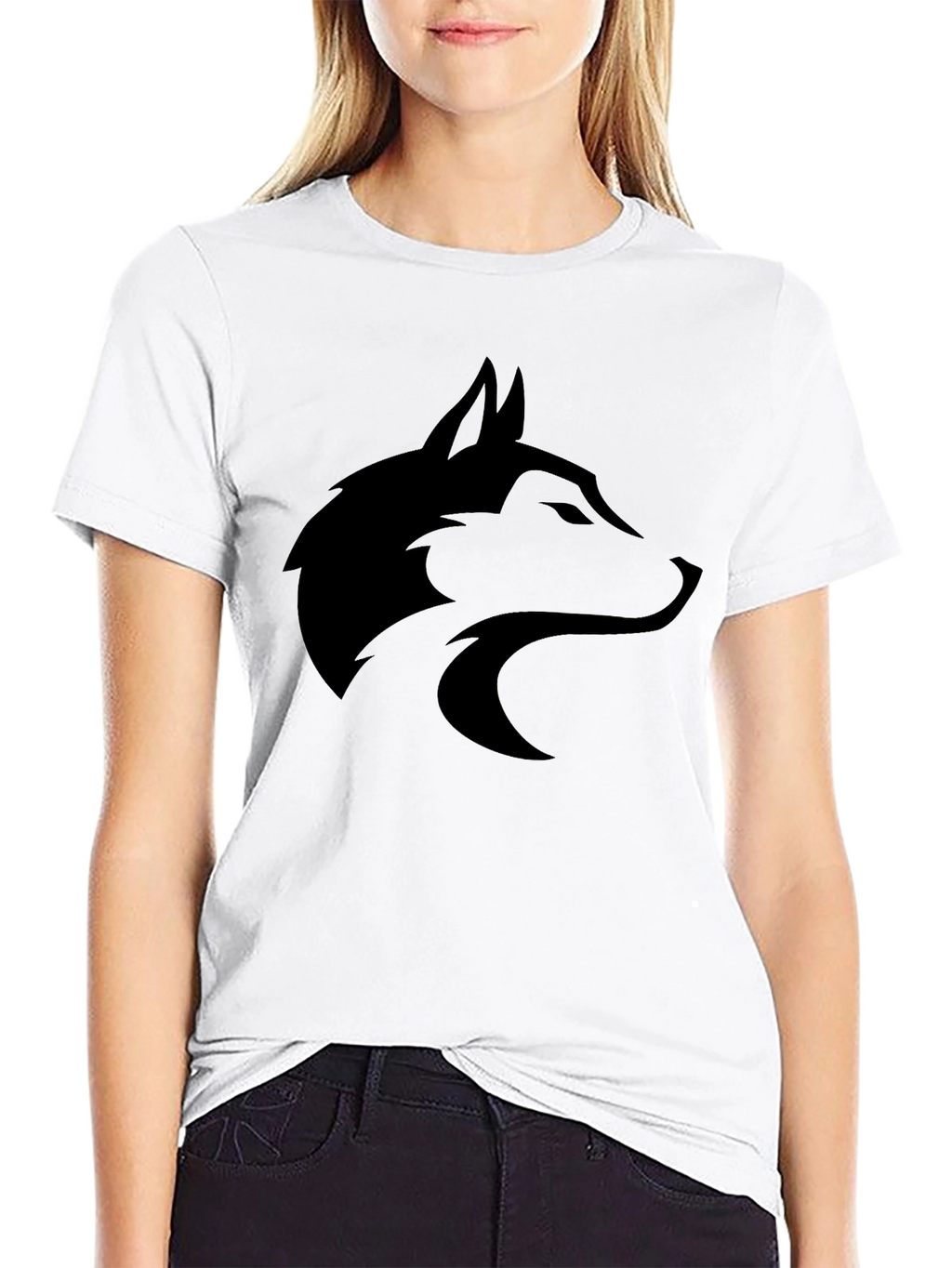Black Wolf Graphic Tee - Stylish Unisex Shirt