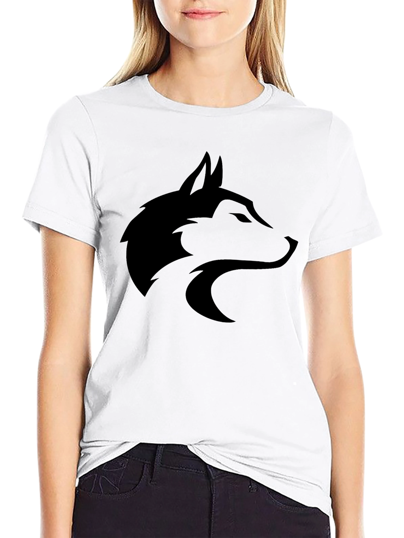 Black Wolf Graphic Tee - Stylish Unisex Shirt