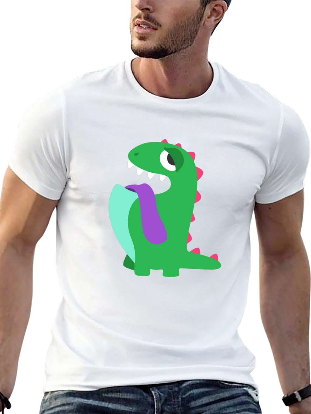 Dinosaur Tongue Black T-Shirt