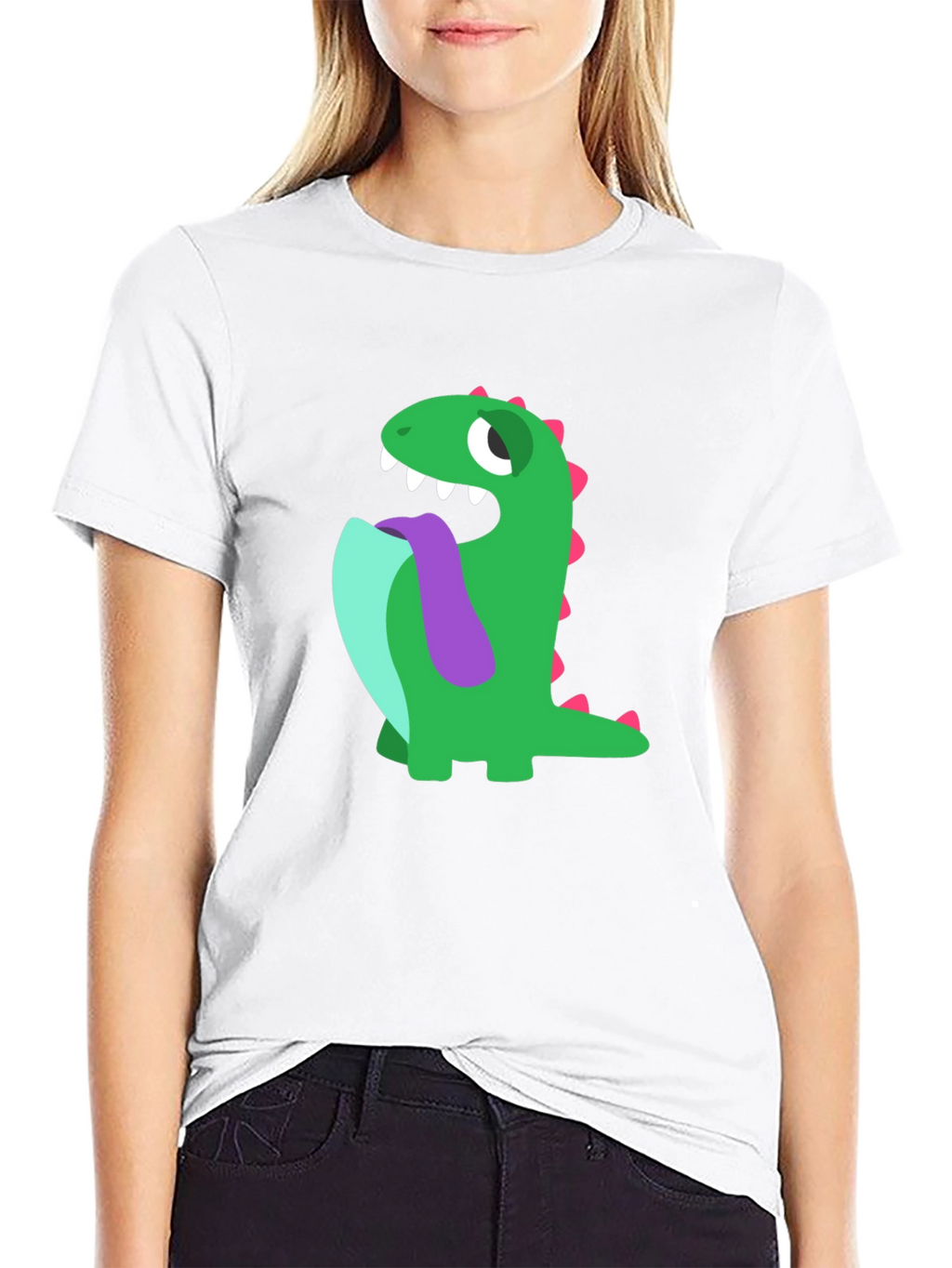 Dinosaur Tongue Black T-Shirt