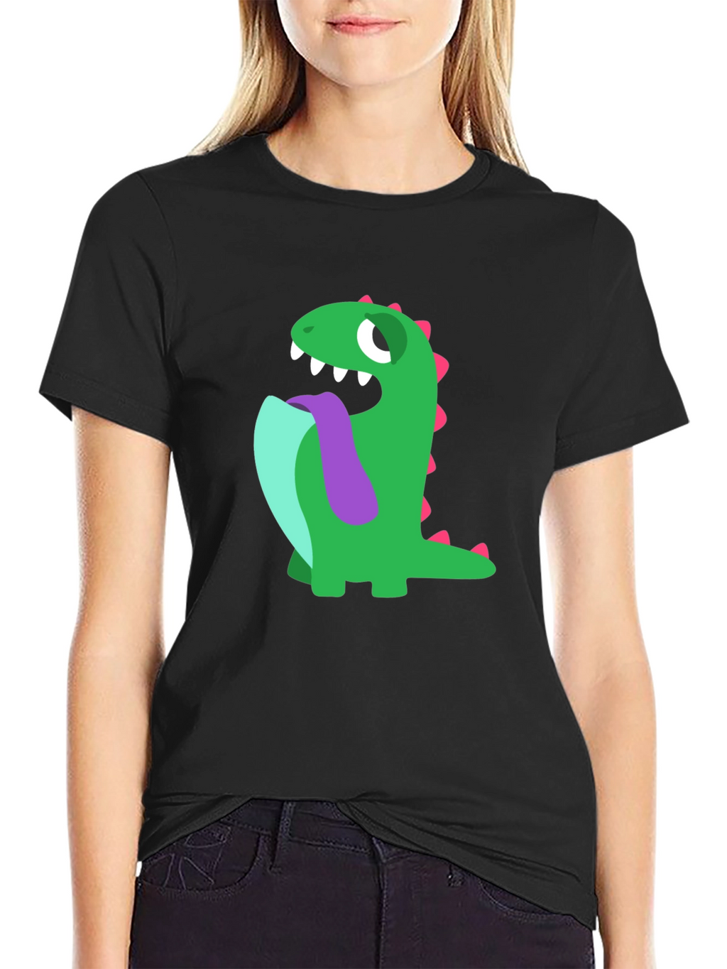 Dinosaur Tongue Black T-Shirt