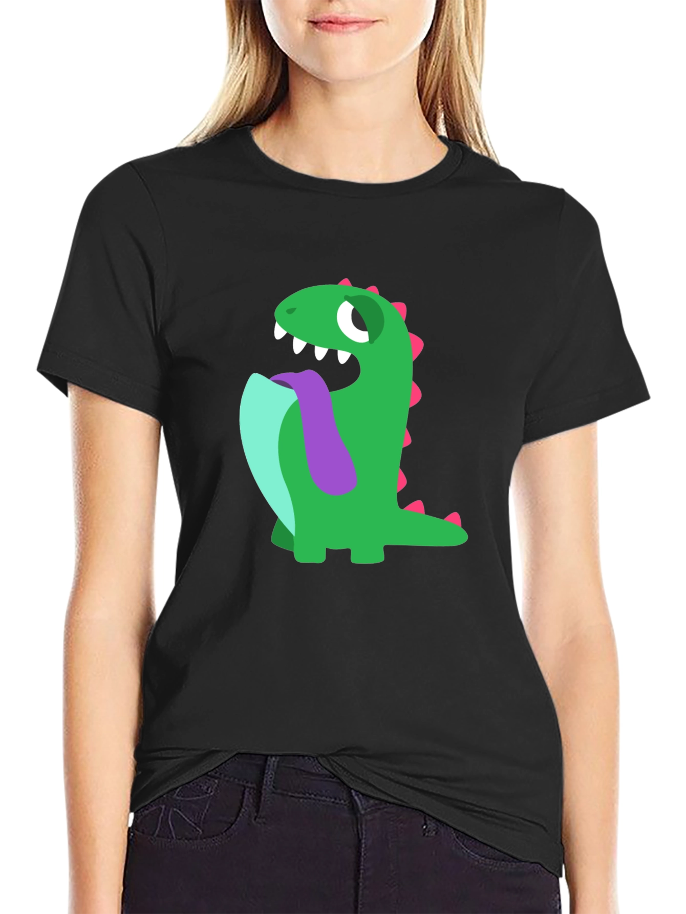 Dinosaur Tongue Black T-Shirt