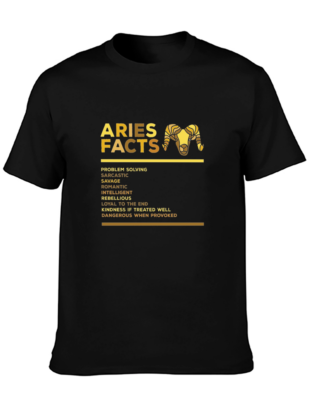 Aries Facts Zodiac T-Shirt
