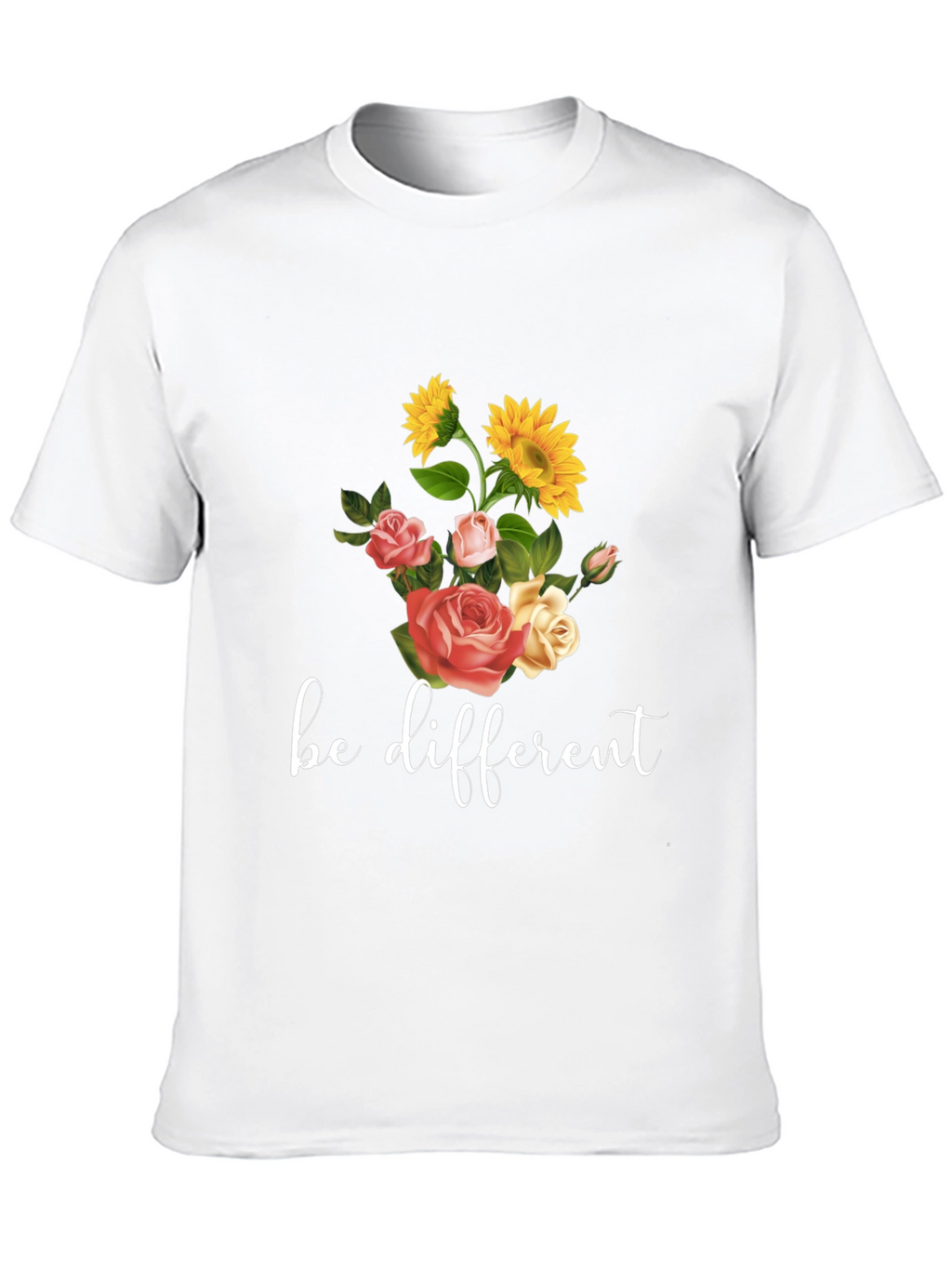 Be Different Floral Graphic Tee