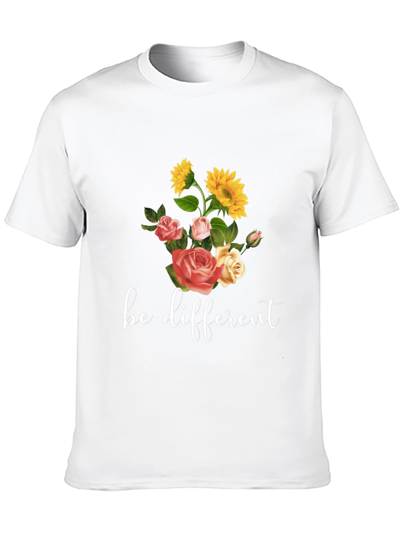 Be Different Floral Graphic Tee