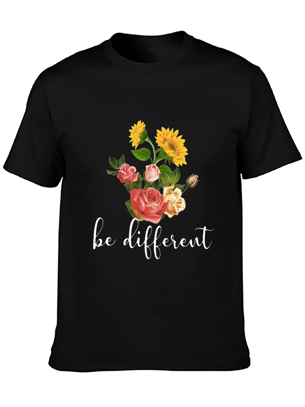 Be Different Floral Graphic Tee