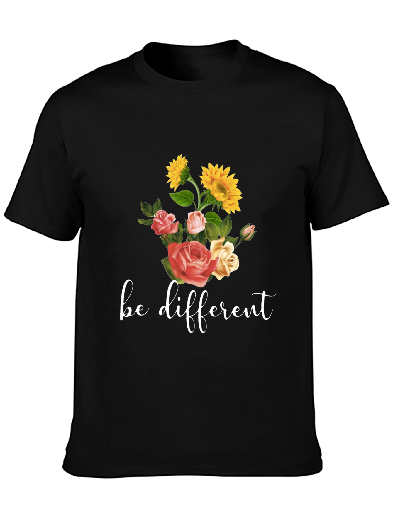 Be Different Floral Graphic Tee
