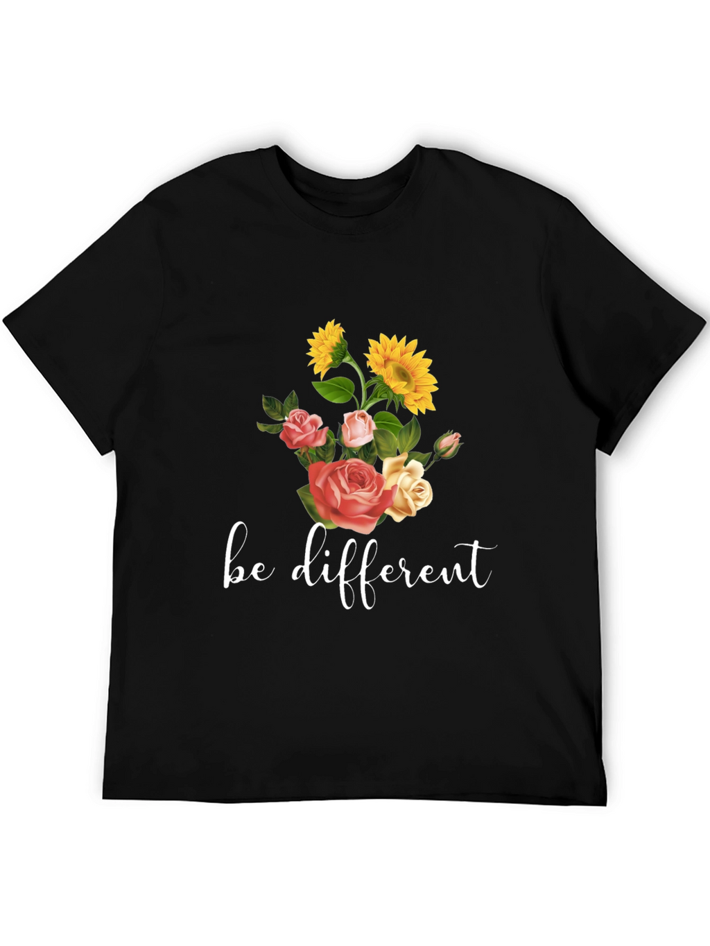 Be Different Floral Graphic Tee