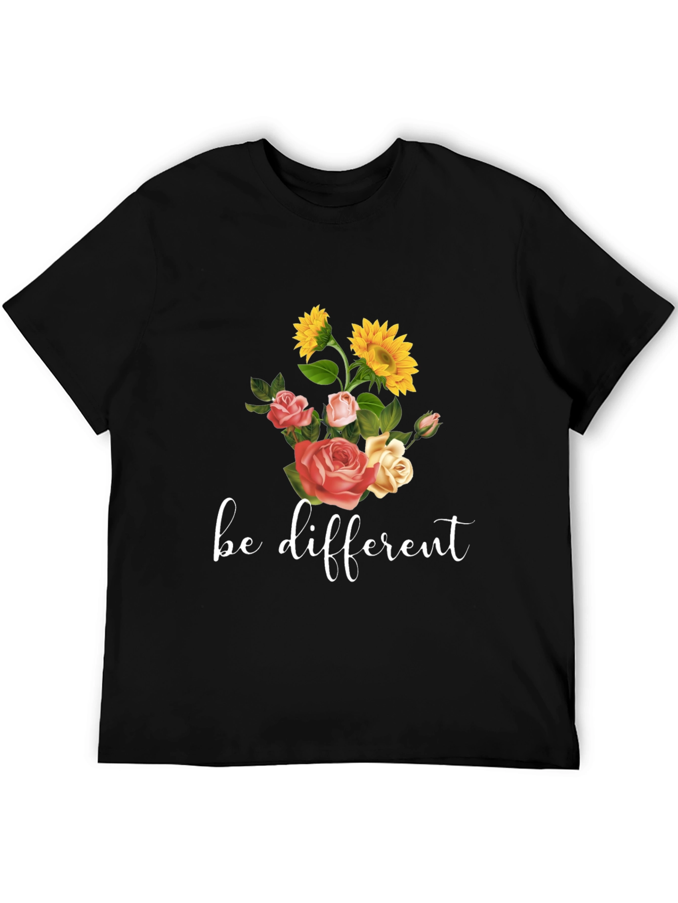 Be Different Floral Graphic Tee