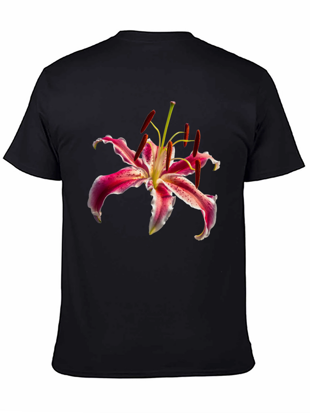 Floral Print T-Shirt - Elegant Lily Design