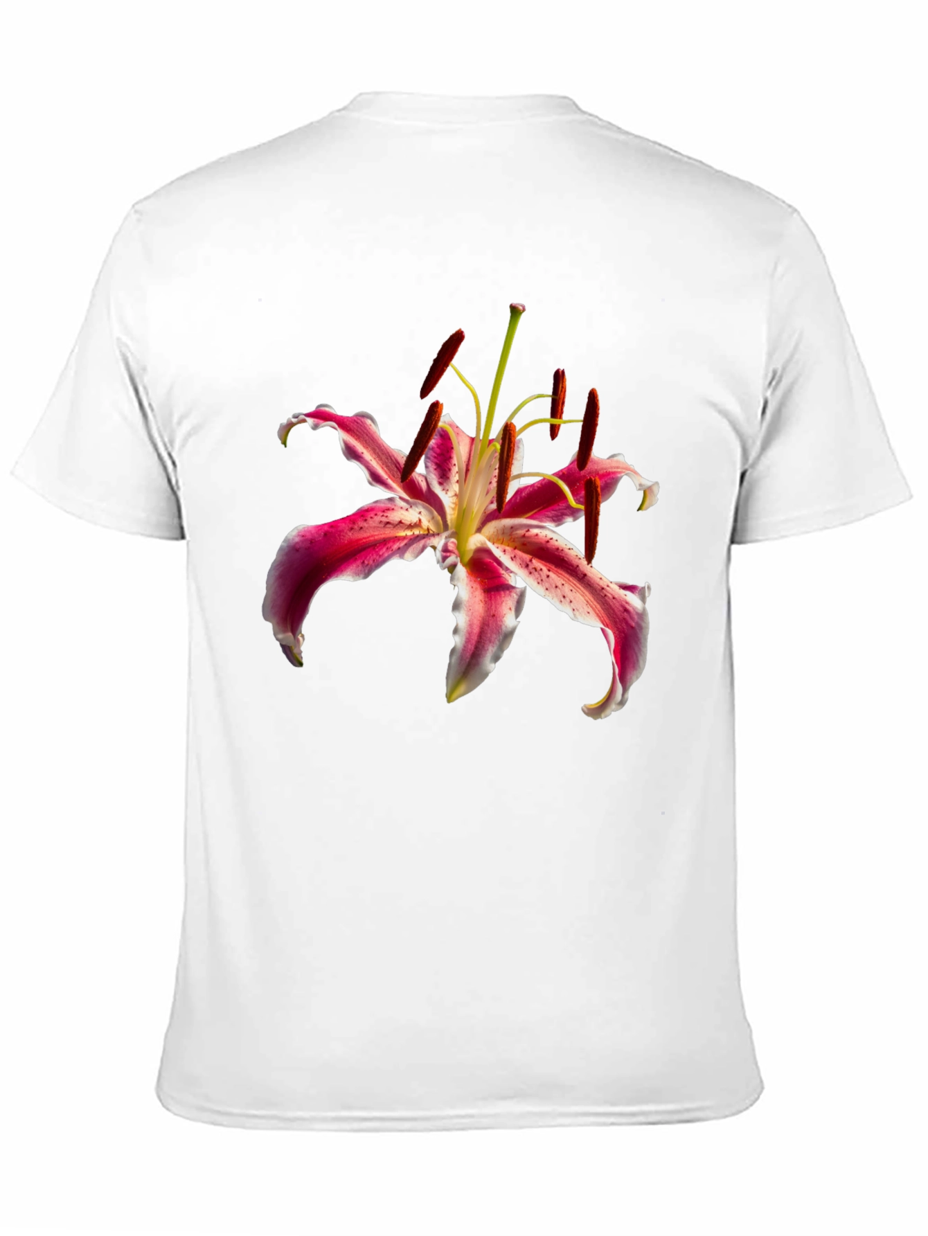 Floral Print T-Shirt - Elegant Lily Design