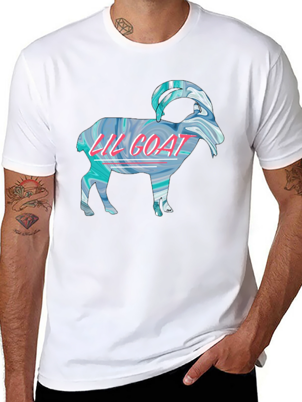 Lil Goat Graphic Tee - Black Cotton T-Shirt