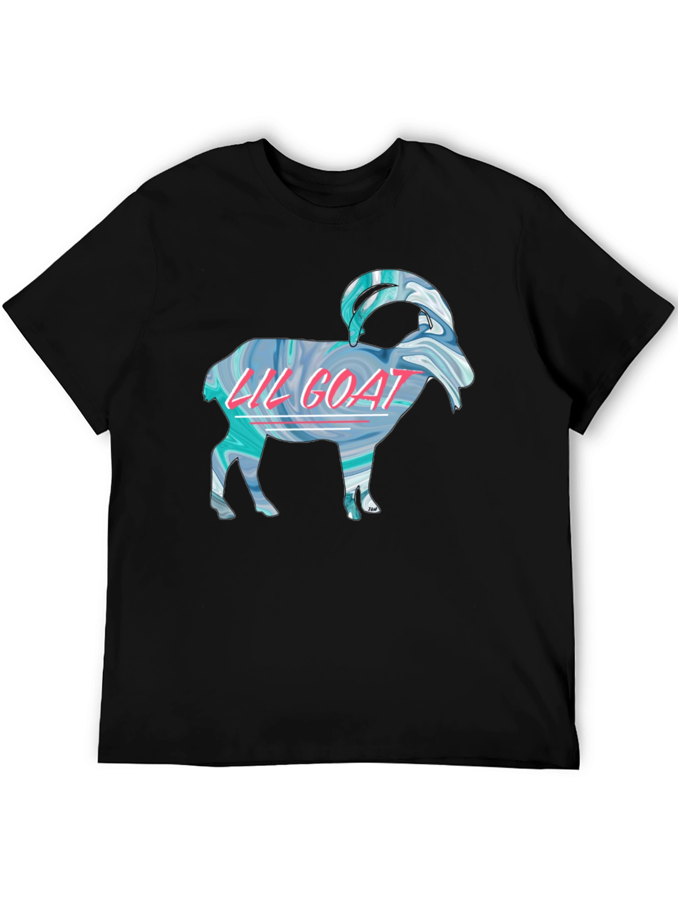 Lil Goat Graphic Tee - Black Cotton T-Shirt