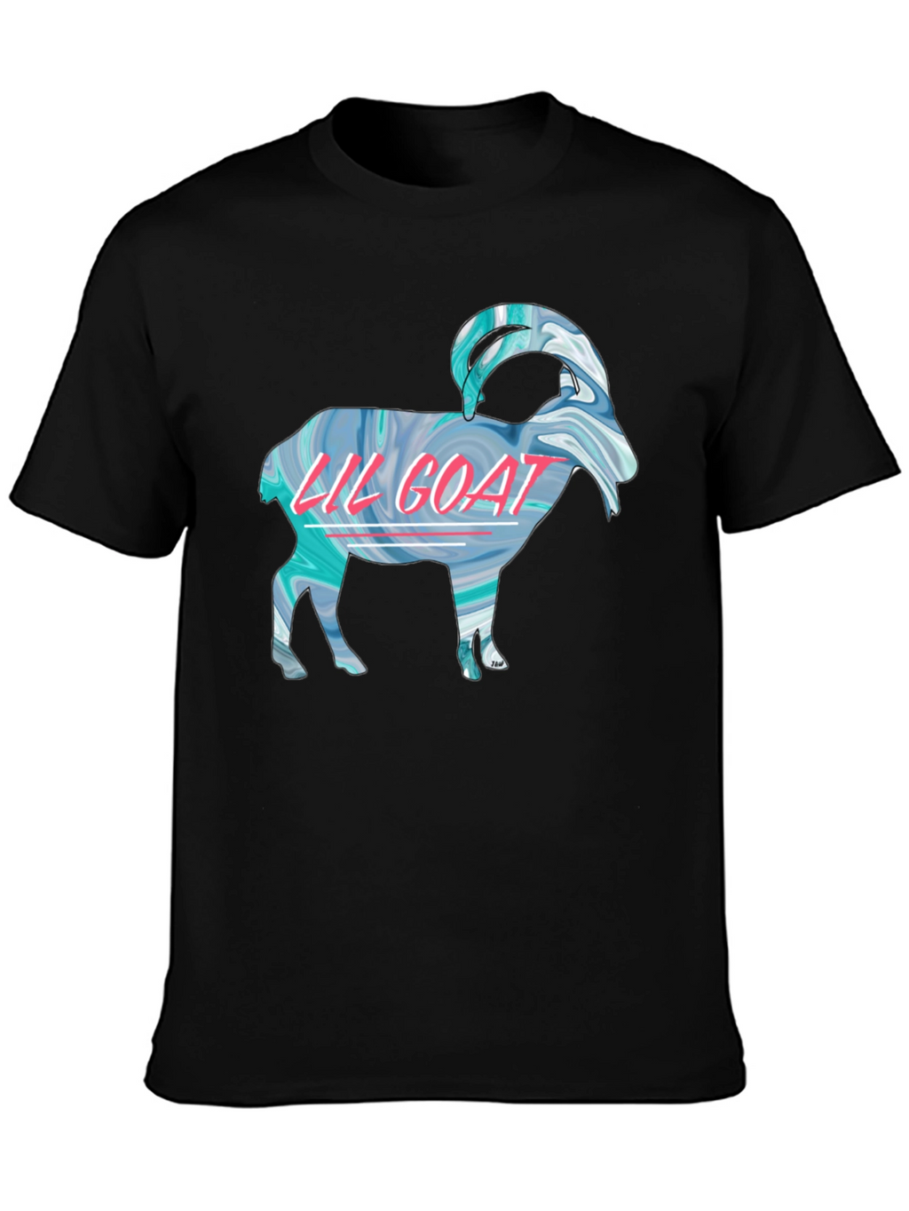Lil Goat Graphic Tee - Black Cotton T-Shirt