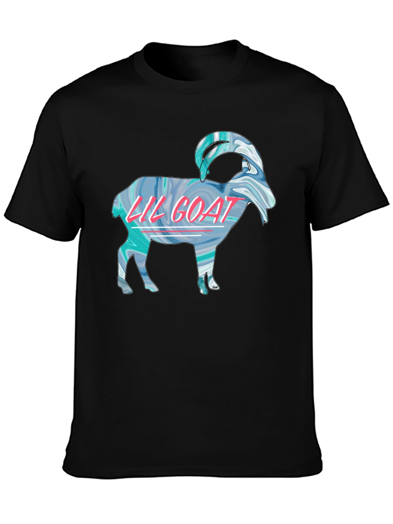 Lil Goat Graphic Tee - Black Cotton T-Shirt