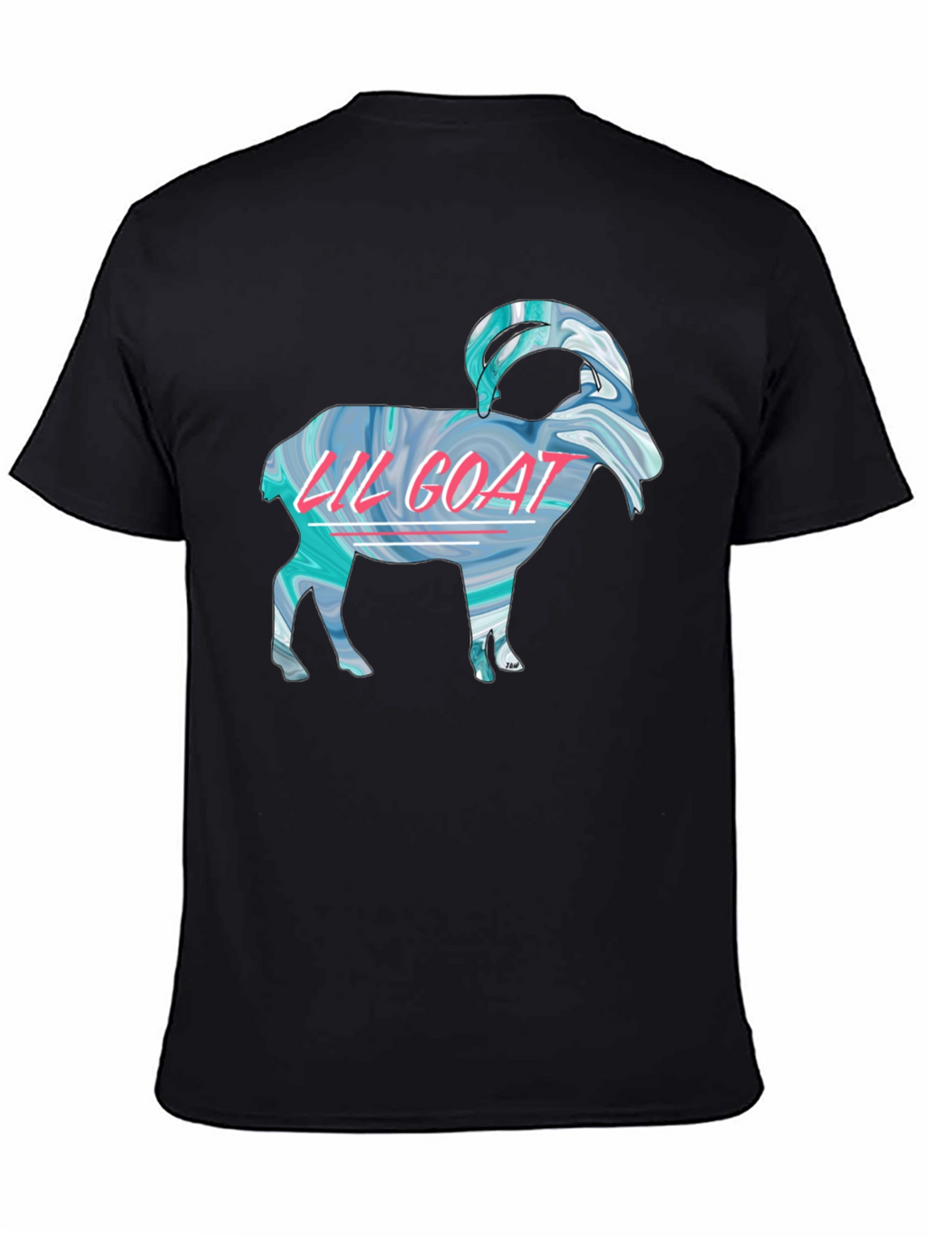 Lil Goat Graphic Tee - Black Cotton T-Shirt