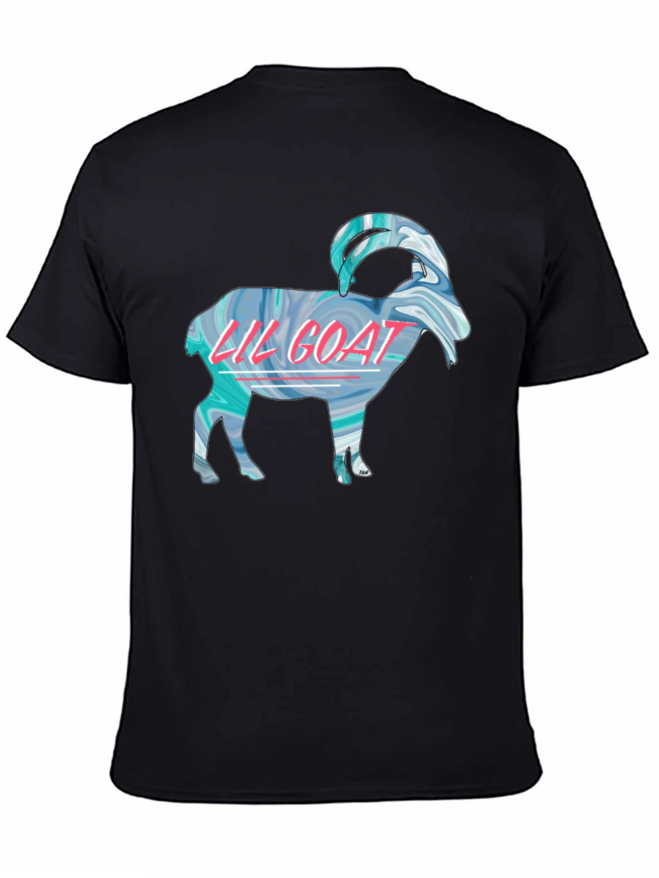 Lil Goat Graphic Tee - Black Cotton T-Shirt