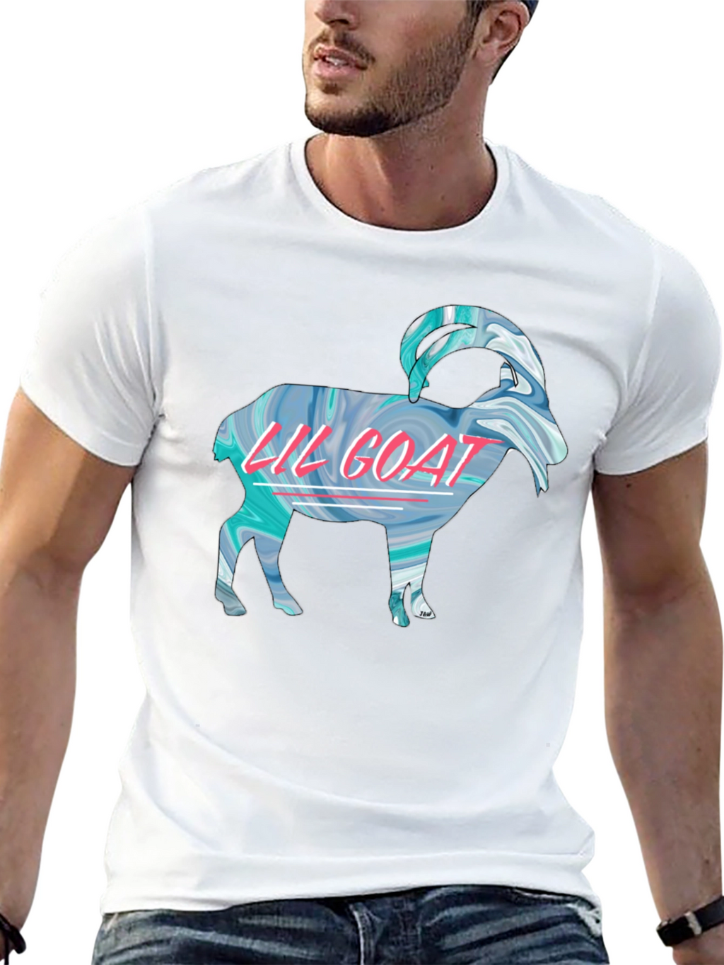 Lil Goat Graphic Tee - Black Cotton T-Shirt