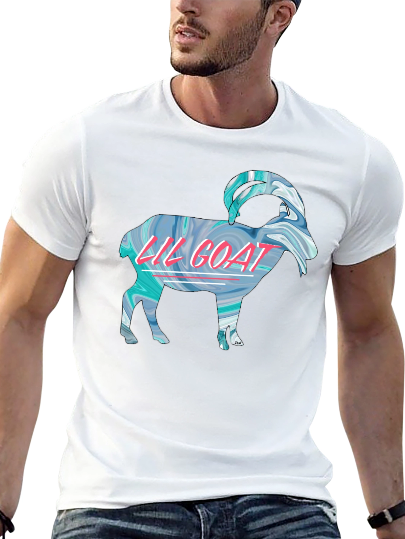 Lil Goat Graphic Tee - Black Cotton T-Shirt
