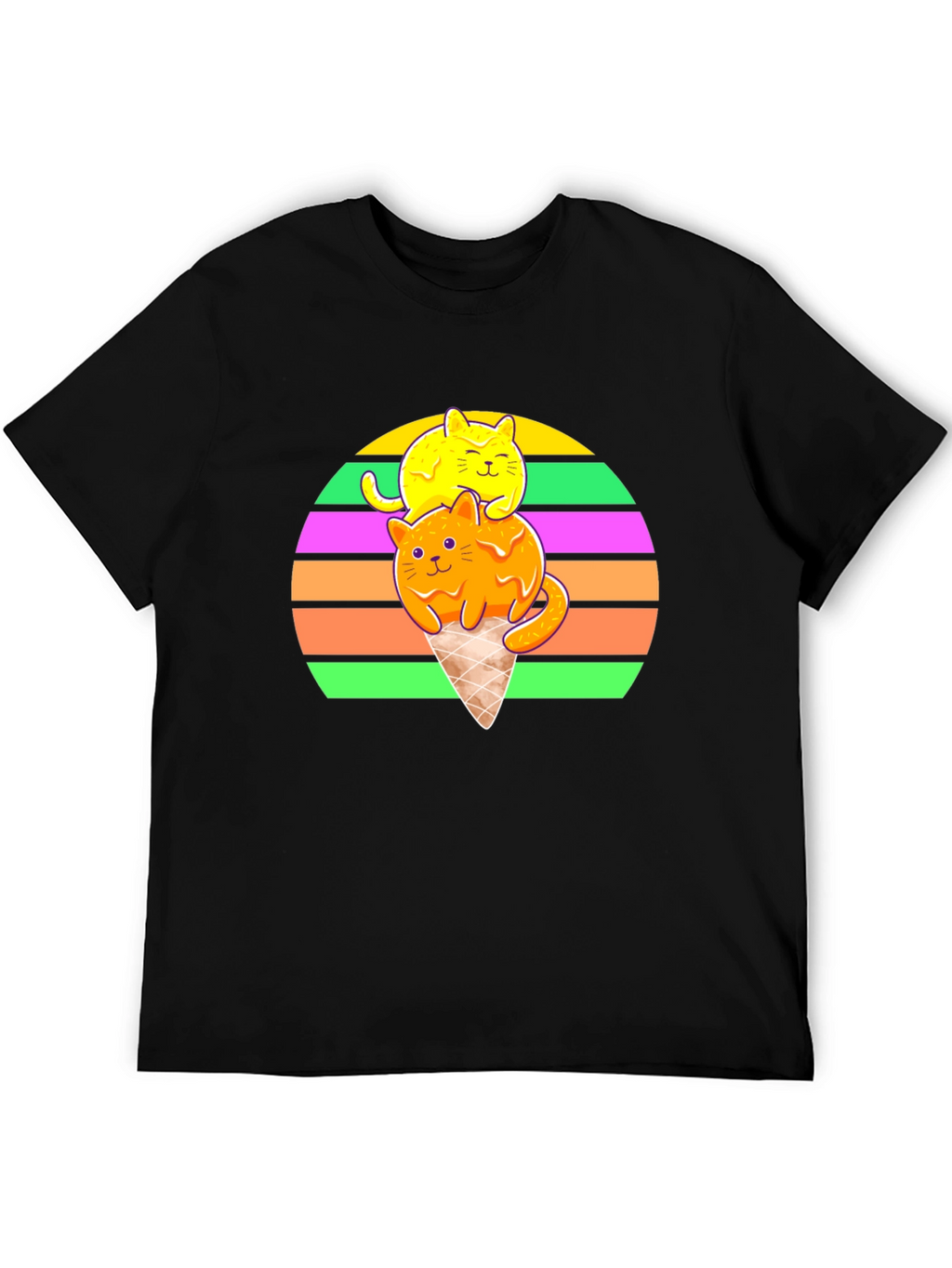 Cat Ice Cream Cone T-Shirt - Cute & Fun!