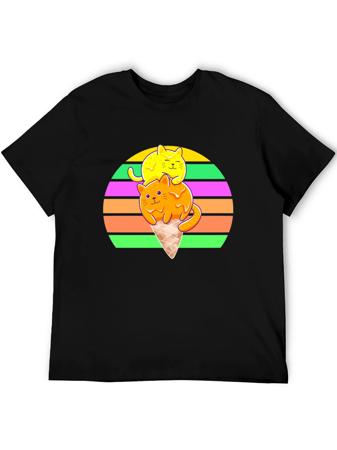 Cat Ice Cream Cone T-Shirt - Cute & Fun!