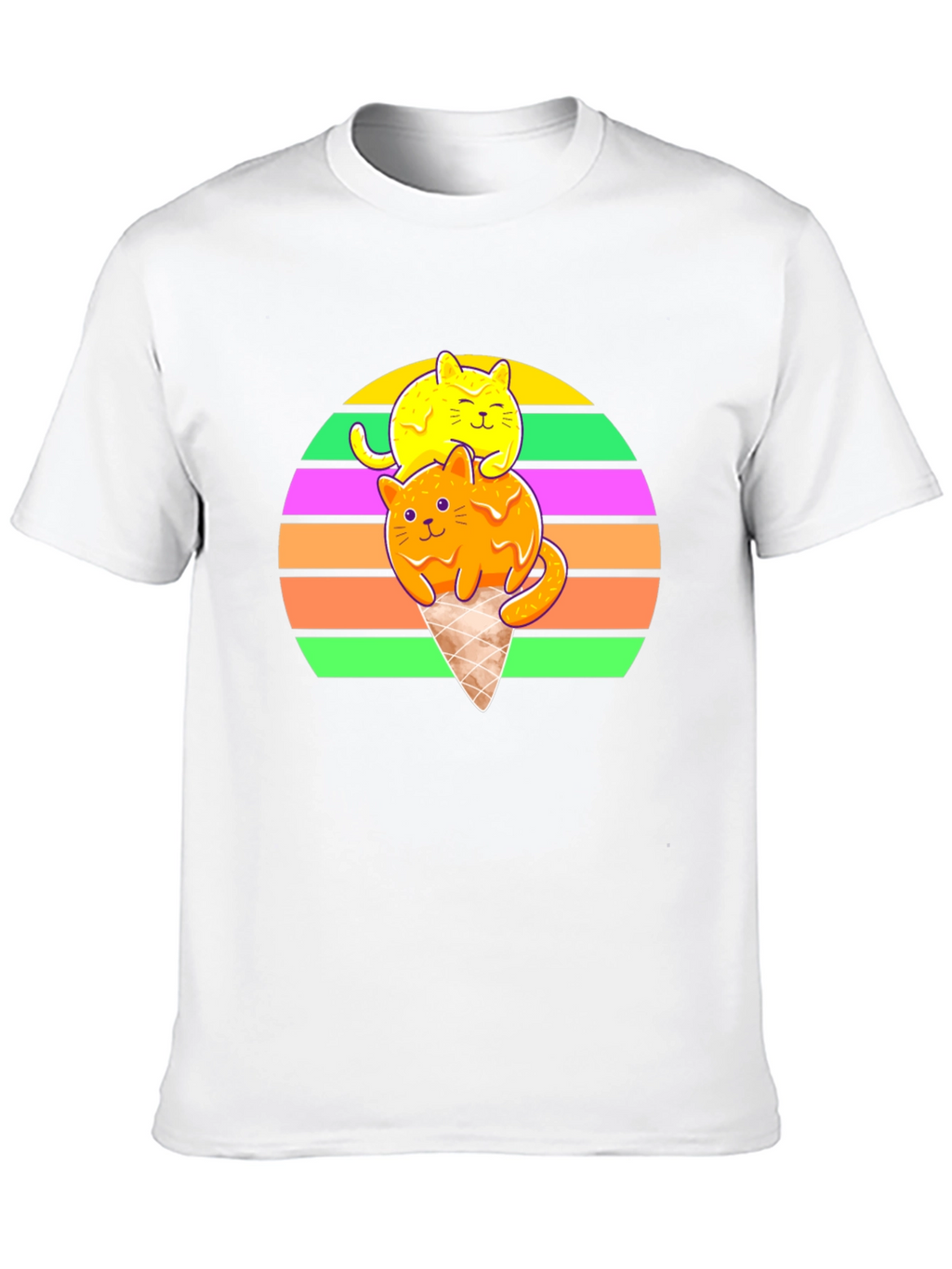 Cat Ice Cream Cone T-Shirt - Cute & Fun!
