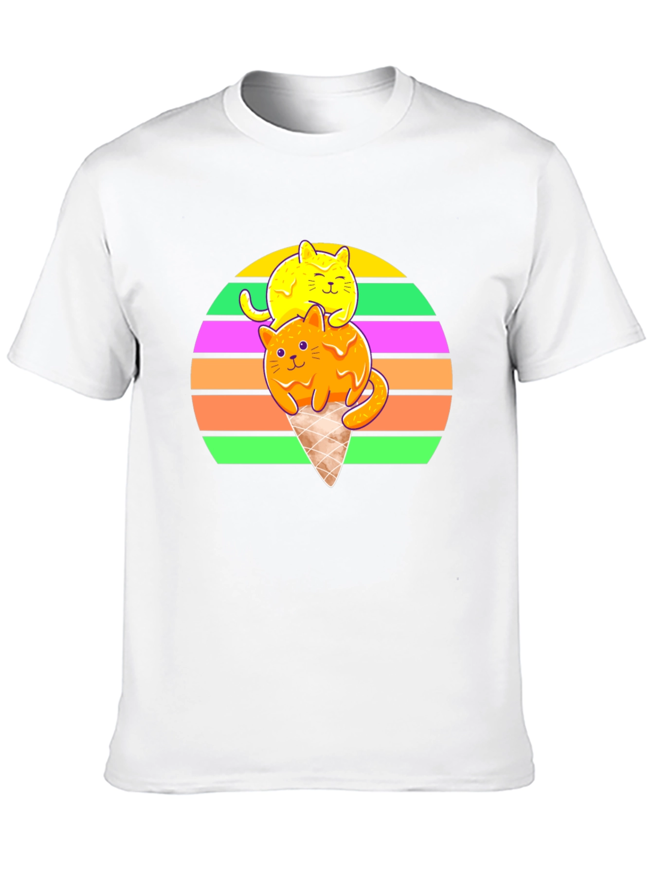 Cat Ice Cream Cone T-Shirt - Cute & Fun!