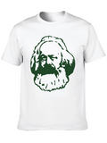 Marx Graphic Tee - Black Cotton Blend T-Shirt
