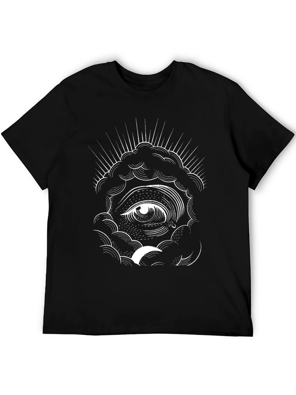 Eye of Providence Cloud Graphic Black T-Shirt