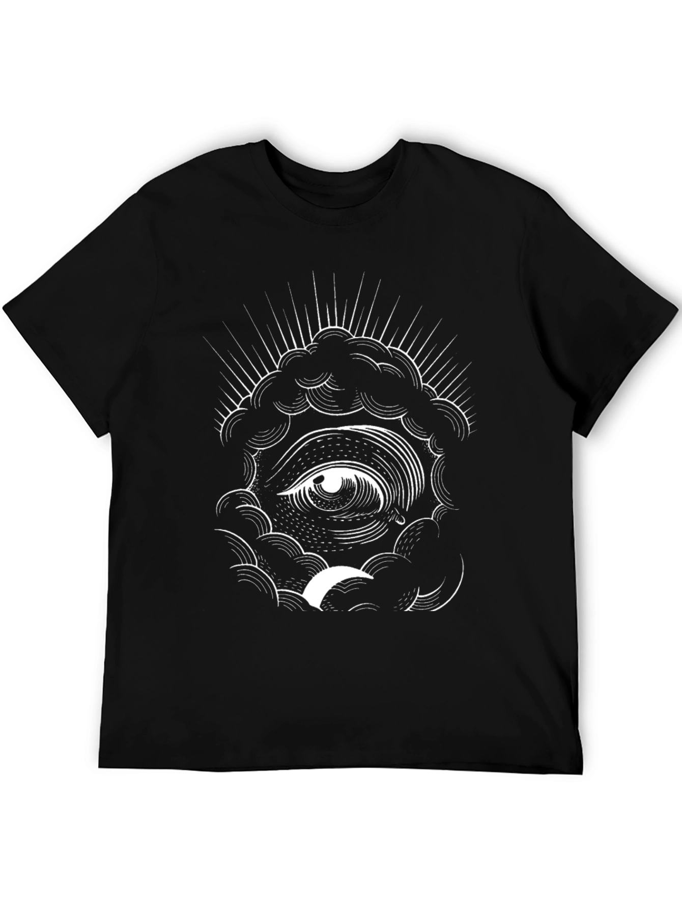 Eye of Providence Cloud Graphic Black T-Shirt