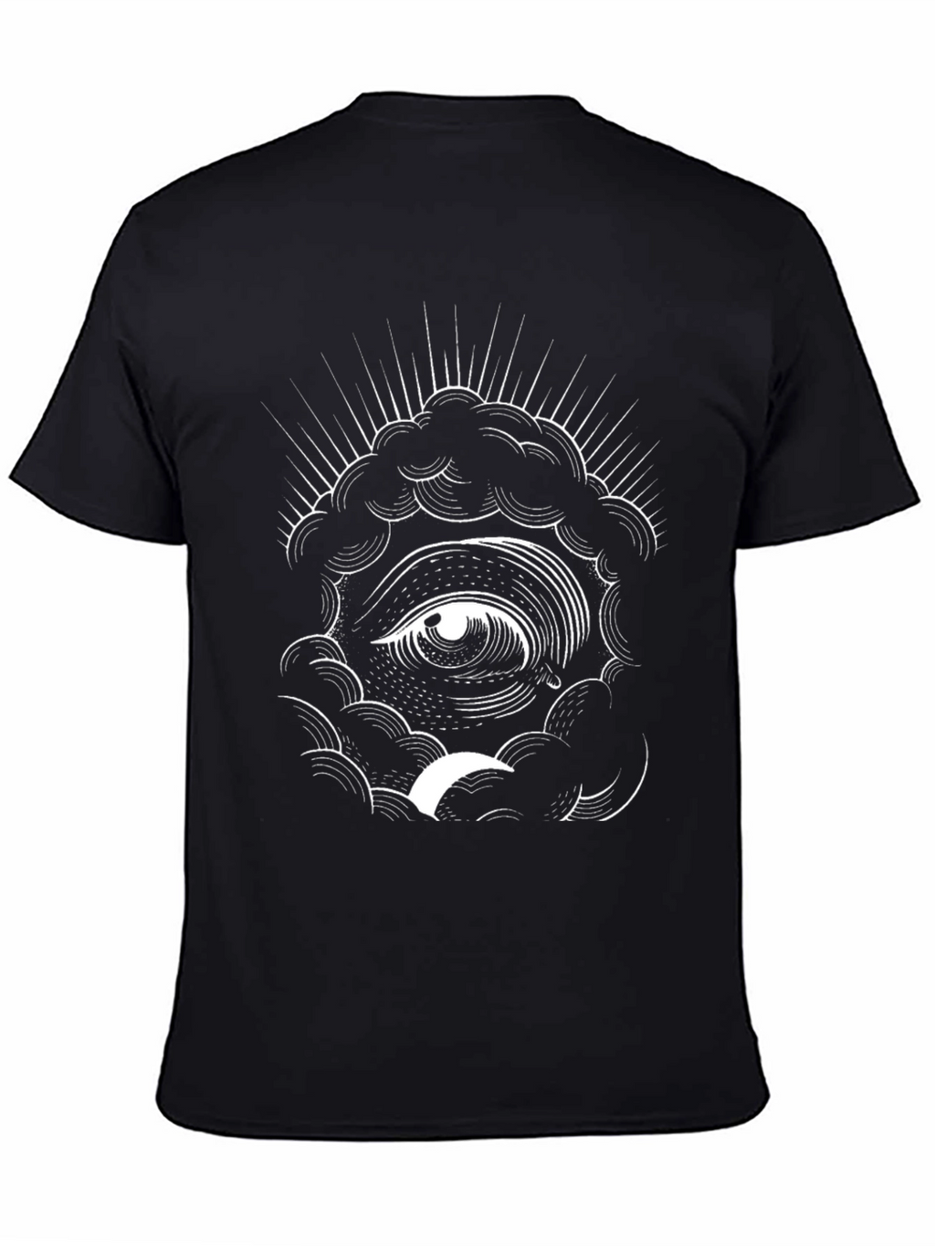 Eye of Providence Cloud Graphic Black T-Shirt