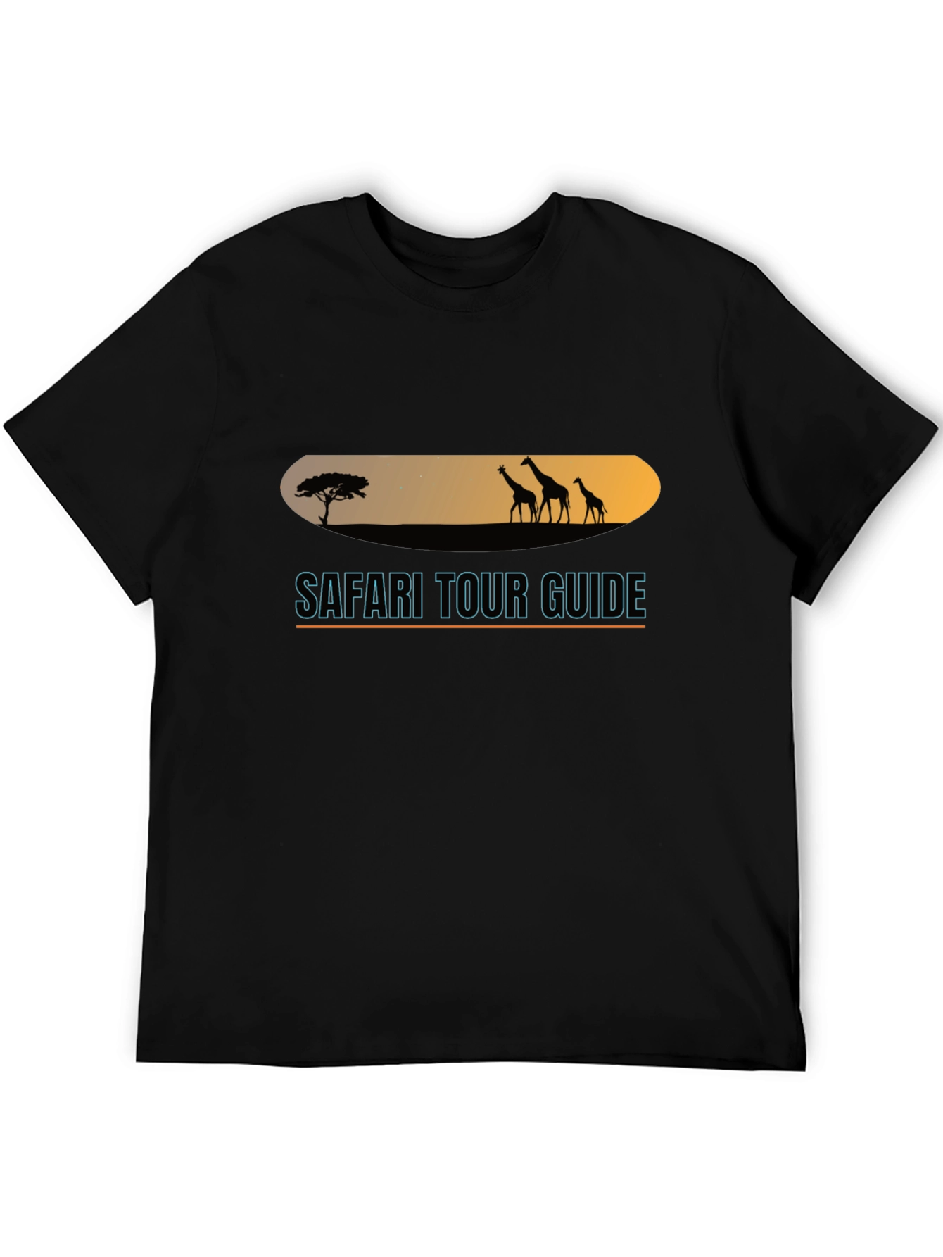 Safari Tour Guide Black T-Shirt