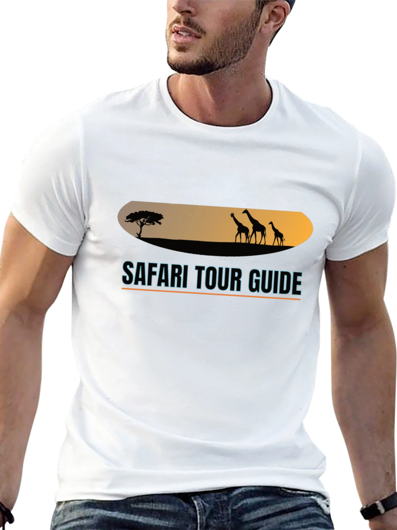 Safari Tour Guide Black T-Shirt