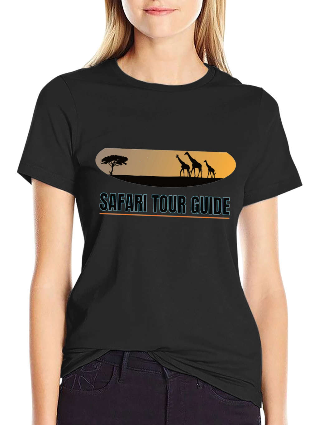 Safari Tour Guide Black T-Shirt