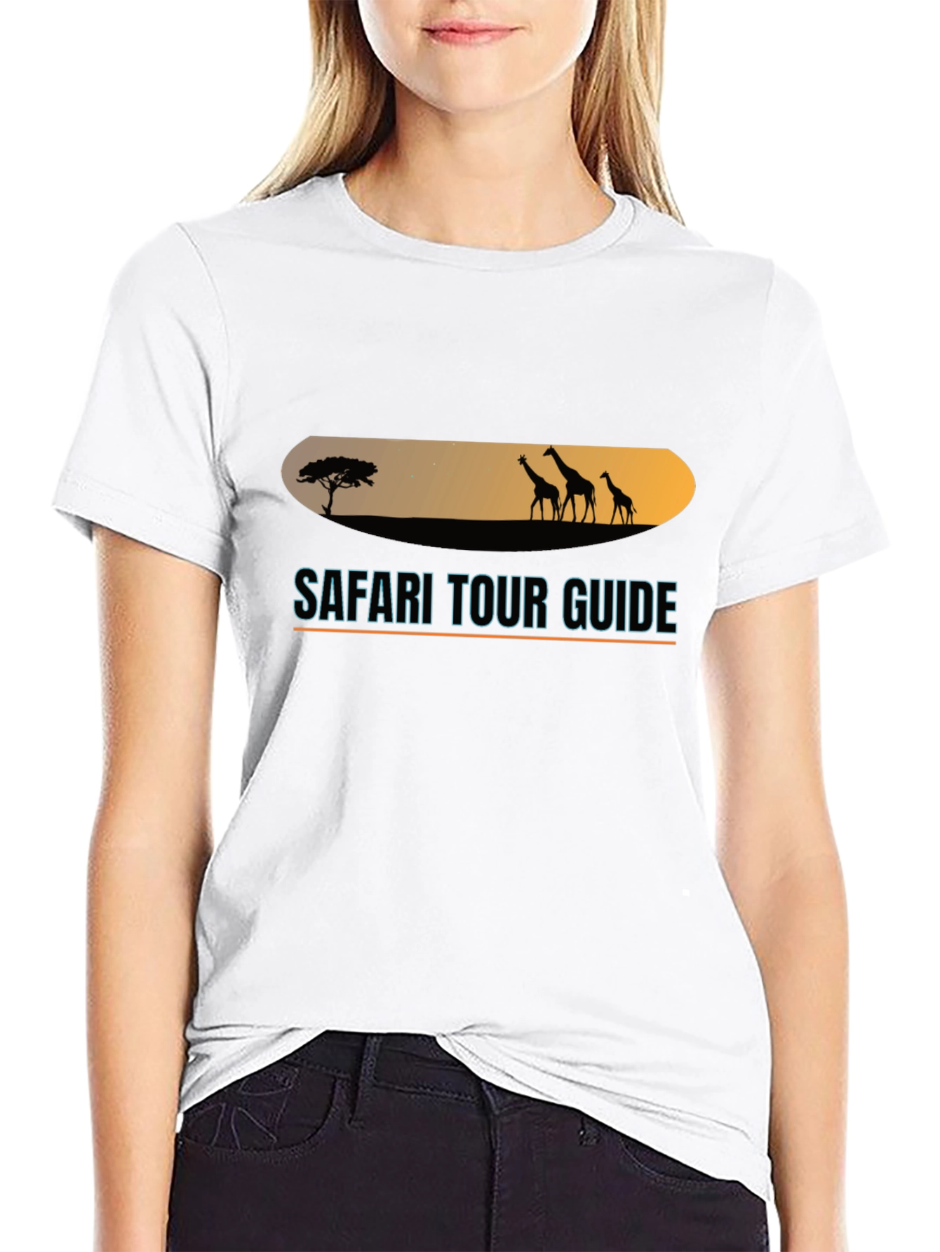 Safari Tour Guide Black T-Shirt