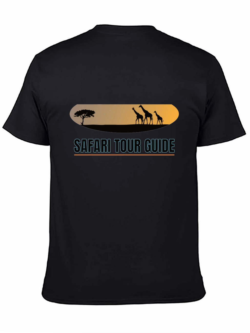 Safari Tour Guide Black T-Shirt